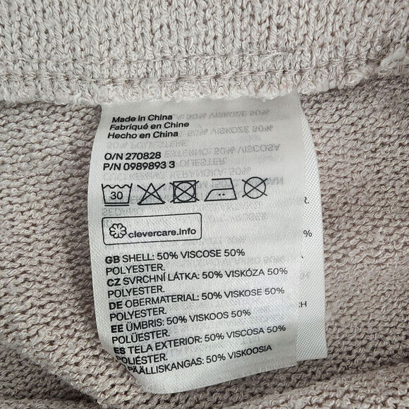 H&M Viscose Blend Casual‎ Pull On Drawstring Elastic Waist Tan Women's Size M - Picture 5 of 5